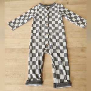 Cat & Jack Checkered Romper 12 Mos